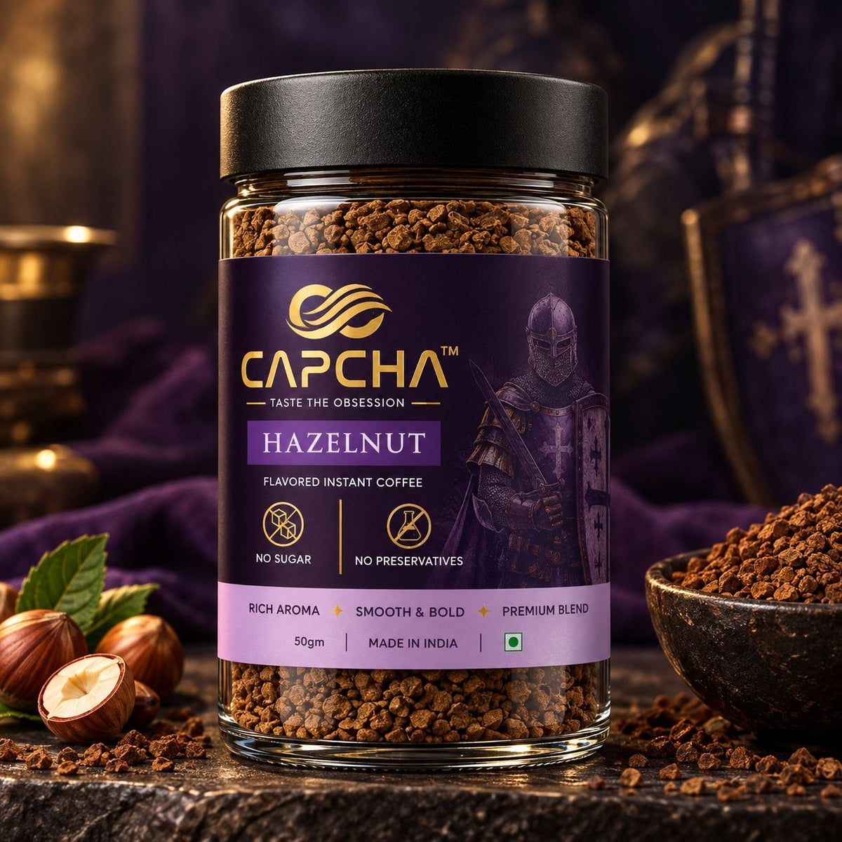 CAPCHA Hazelnut Flavored Instant Coffee - 50g
